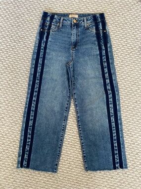 Kut Sienna High Rise Straight Leg Crop Jeans